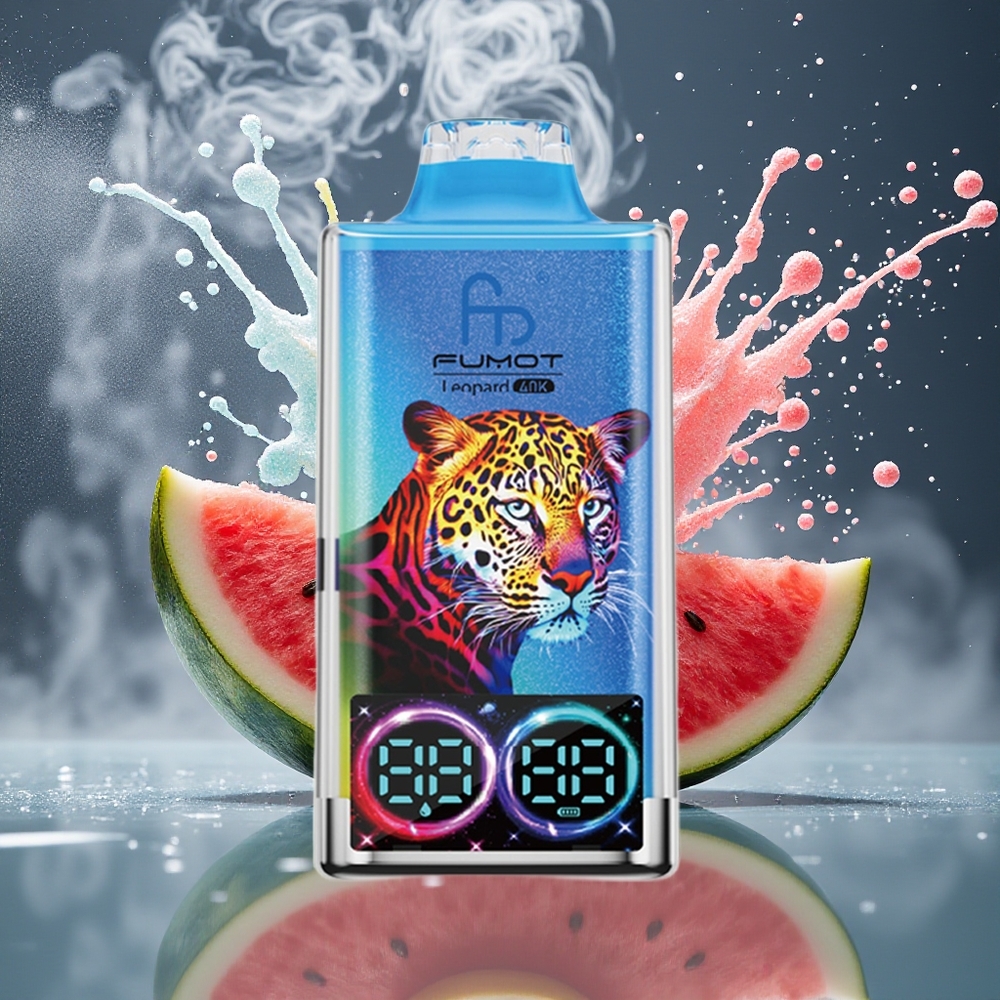 Fumot Leopard 40K Puffs Disposable Vape grossister Sverige – 700mAh Battery Dual Mesh 40000 Puffs Type-C Charging Vattenmelon Bubblegum