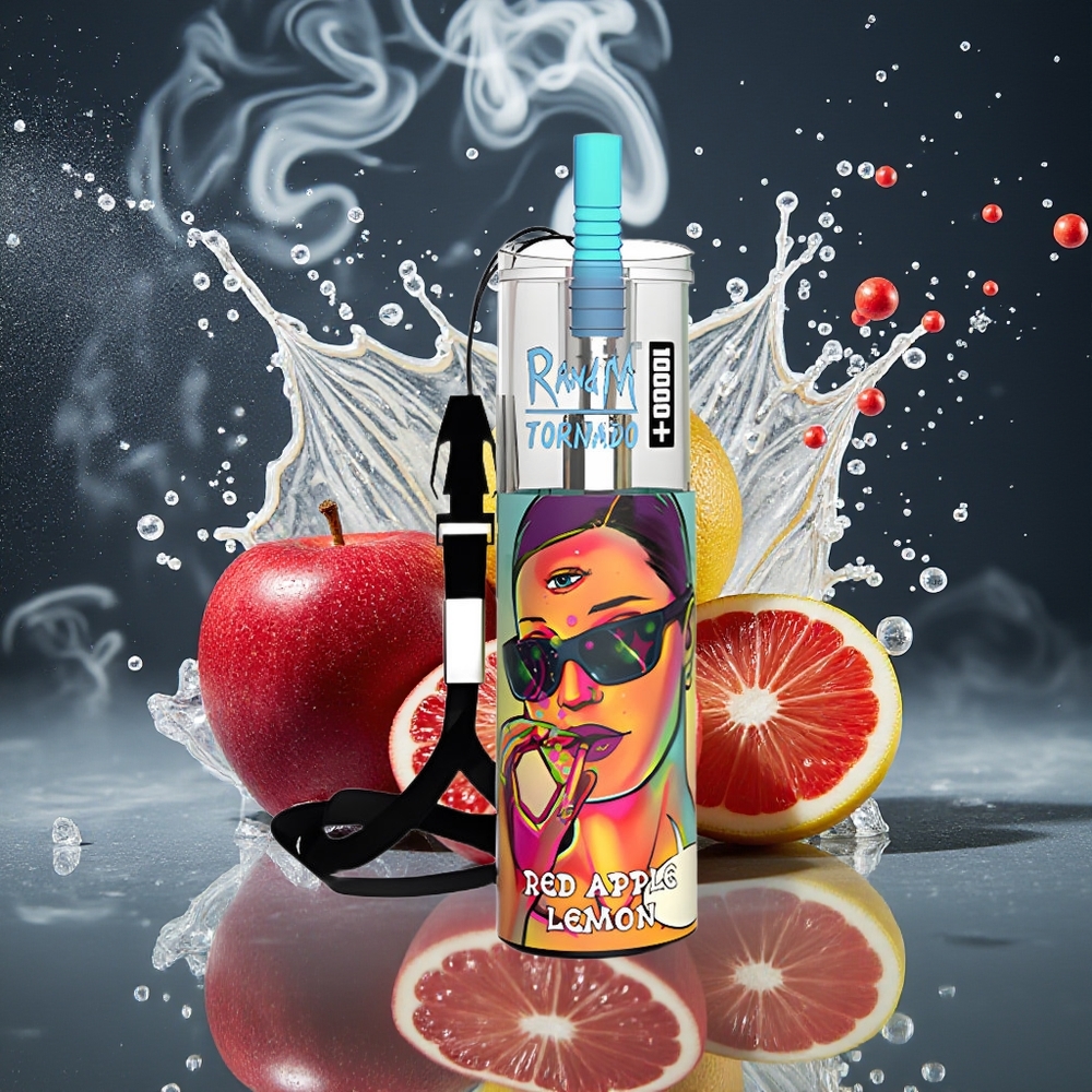Fumot Original RandM Tornado 10000 Plus Disposable Vape - 20 ml Tank 850 mAh Mesh Coil RGB Lights grossister Sverige