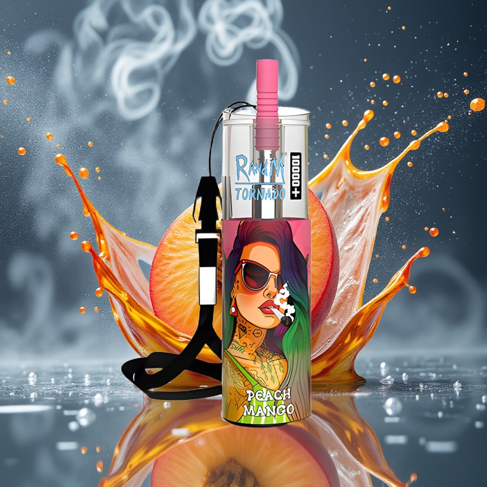 Fumot Original RandM Tornado 10000 Plus Disposable Vape 20 ml 850 mAh Mesh Coil RGB Lights grossister Sverige