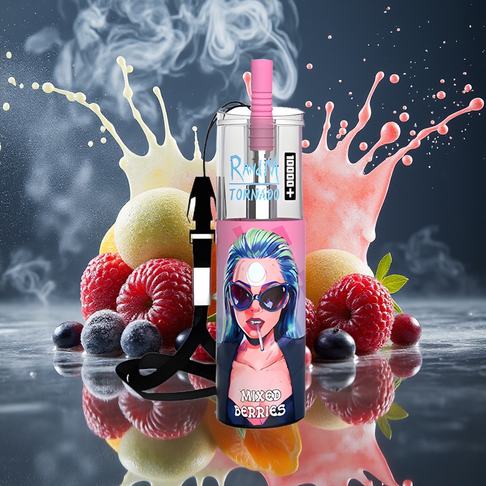 Fumot Original RandM Tornado 10000 Plus Disposable Vape med 10000 Puffs 20 ml Tank 850 mAh Batteri  RGB Lights grossister Sverige