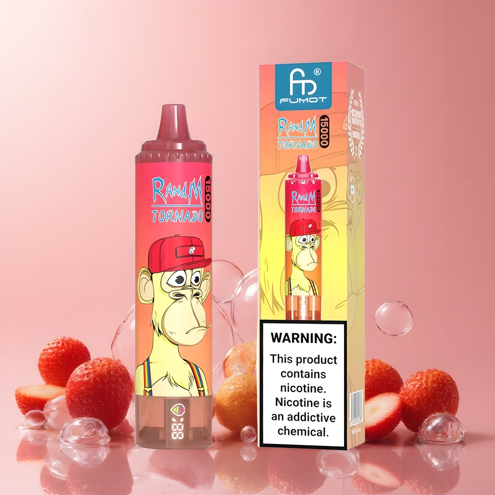 Fumot RandM Tornado 15 000 Puffs 25ml 850mAh Mesh Coil Type-C LCD grossister Sverige