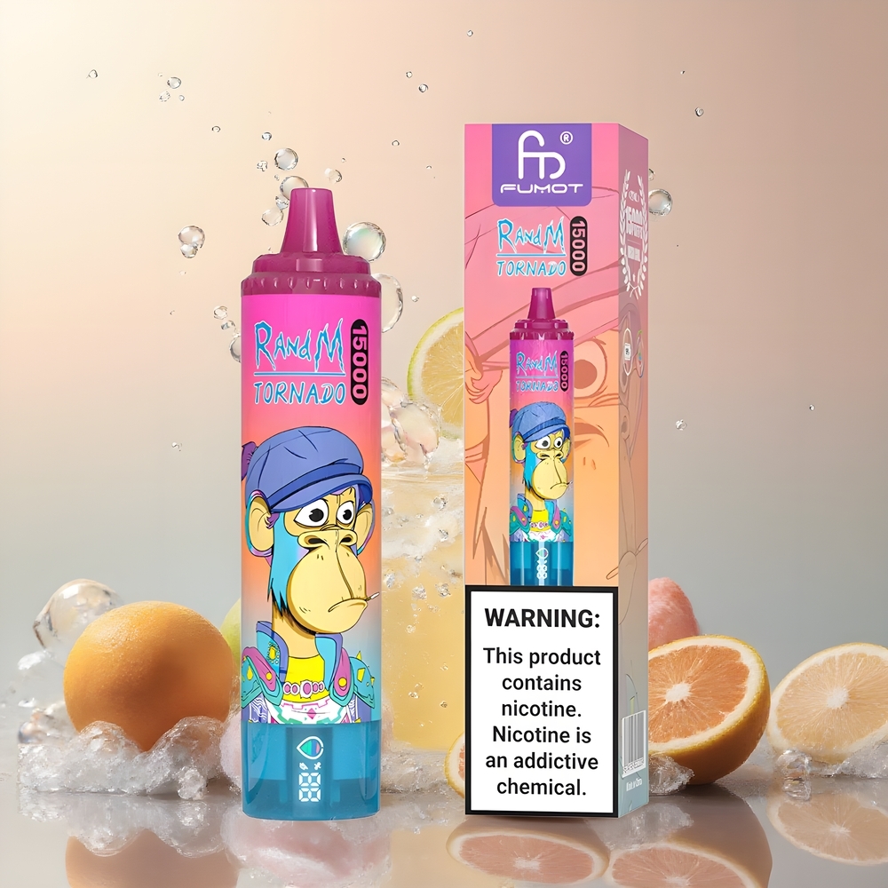 Fumot RandM Tornado 15000 Puffs 25ml 850mAh Type-C LCD grossister Sverige