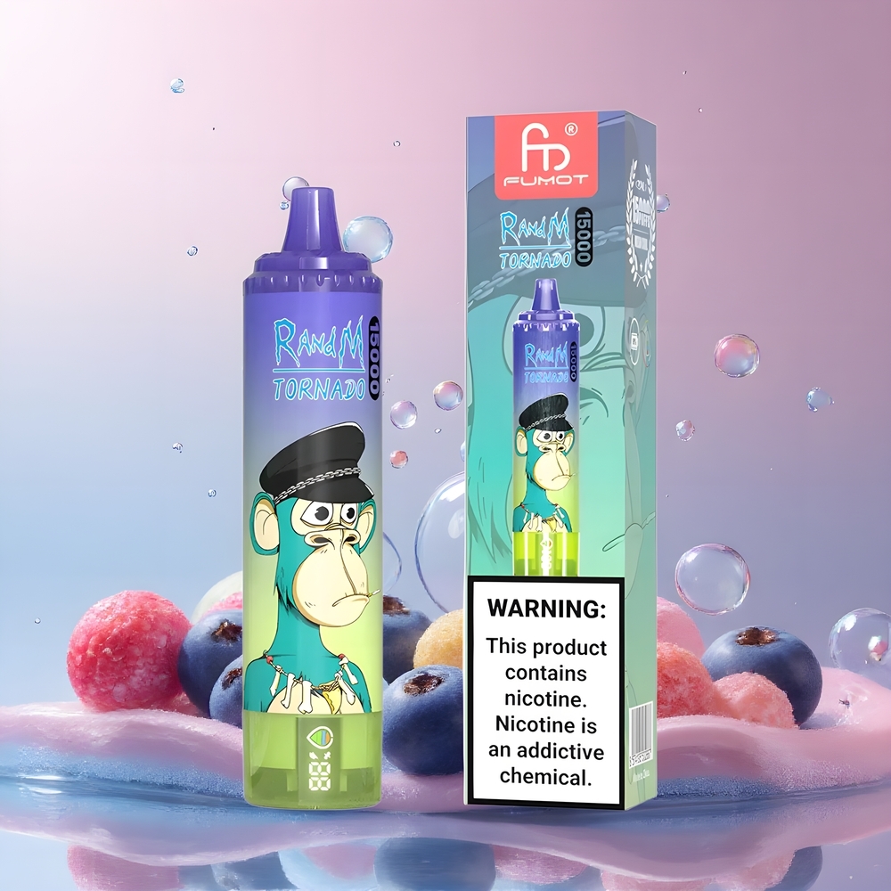 Fumot RandM Tornado 15000 Puffs – 25ml Liquid 850mAh Battery Mesh Coil LCD Display – grossister Sverige