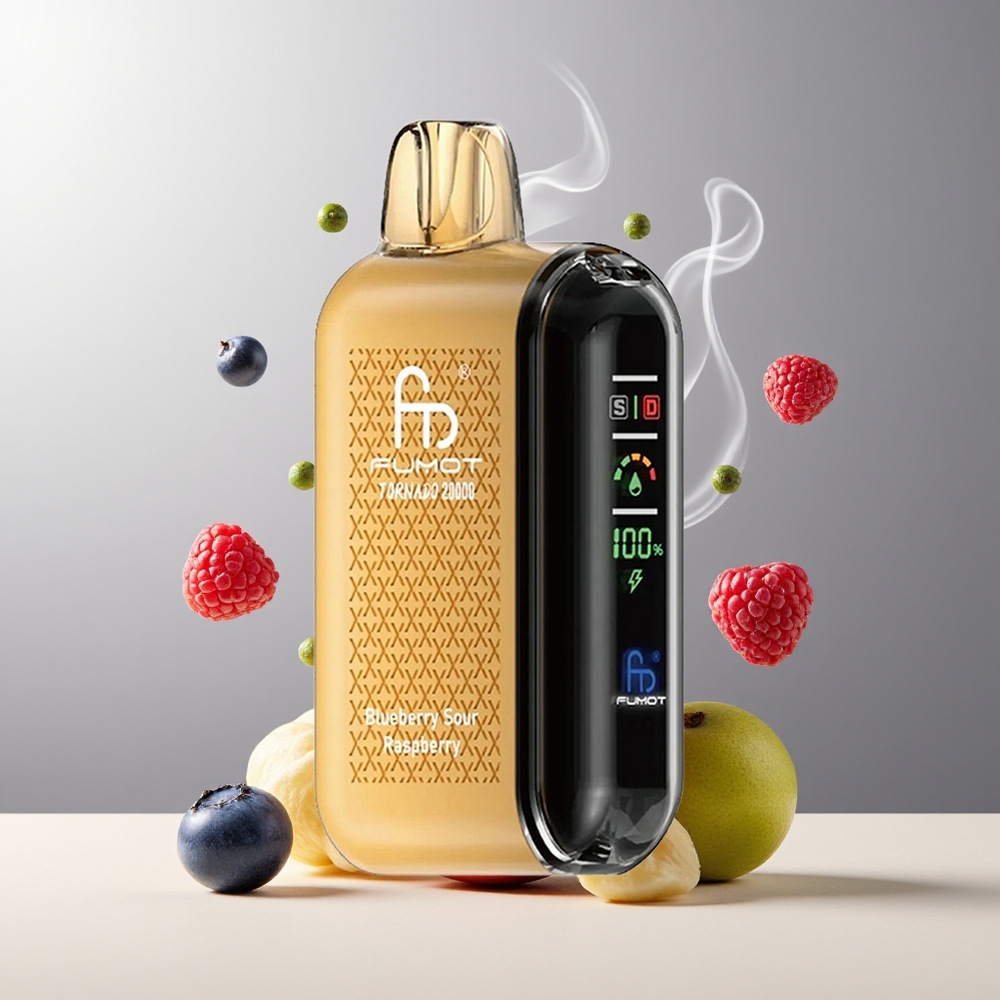 Fumot Tornado 20000 Puffs Dual Mesh Coil 20ml 850mAh Smart Display Airflow Control grossister Sverige