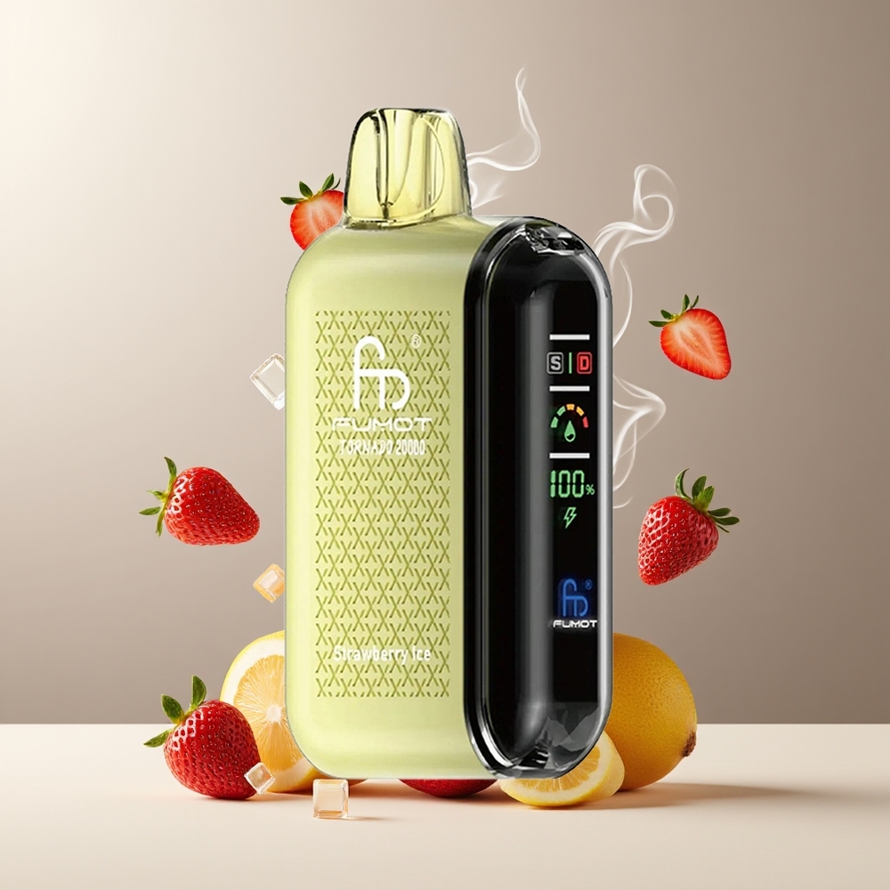 Fumot Tornado 20000 Puffs Grossister Sverige med Dual Mesh Coil 20ml E-liquid och Smart Display
