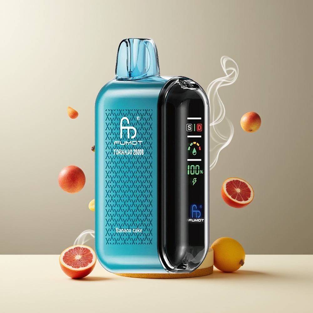Fumot Tornado 20000 Puffs Grossister Sverige med Smart Display 20ml E-liquid och 850mAh Batteri