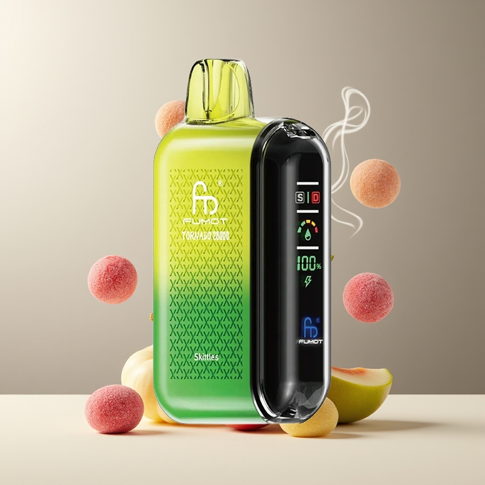 Fumot Tornado 20000 Puffs Grossister Sverige – Dual Mesh Coil 20ml E-liquid 850mAh Battery Smart Display
