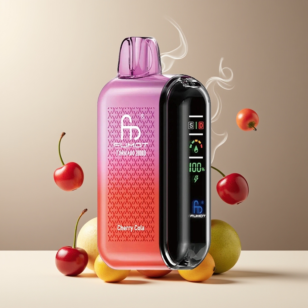 Fumot Tornado 20000 Puffs grossister Sverige med Dual Mesh Coil 20ml E-liquid Capacity och 850mAh Battery