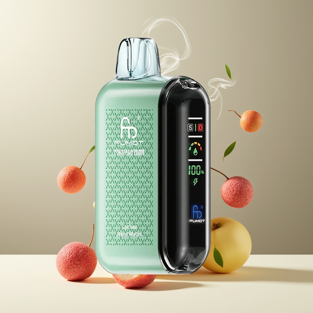 Fumot Tornado 20000 Puffs med Dual Mesh Coil 20ml E-liquid  Smart Display - Grossister Sverige