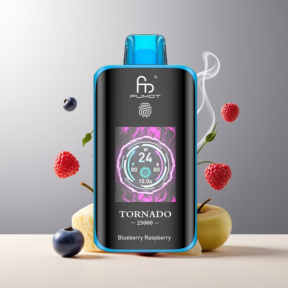 Fumot Tornado 25000 Puffs grossister Sverige med HD-skärm 700mAh-laddningsbart batteri 20ml förfylld e-vätska