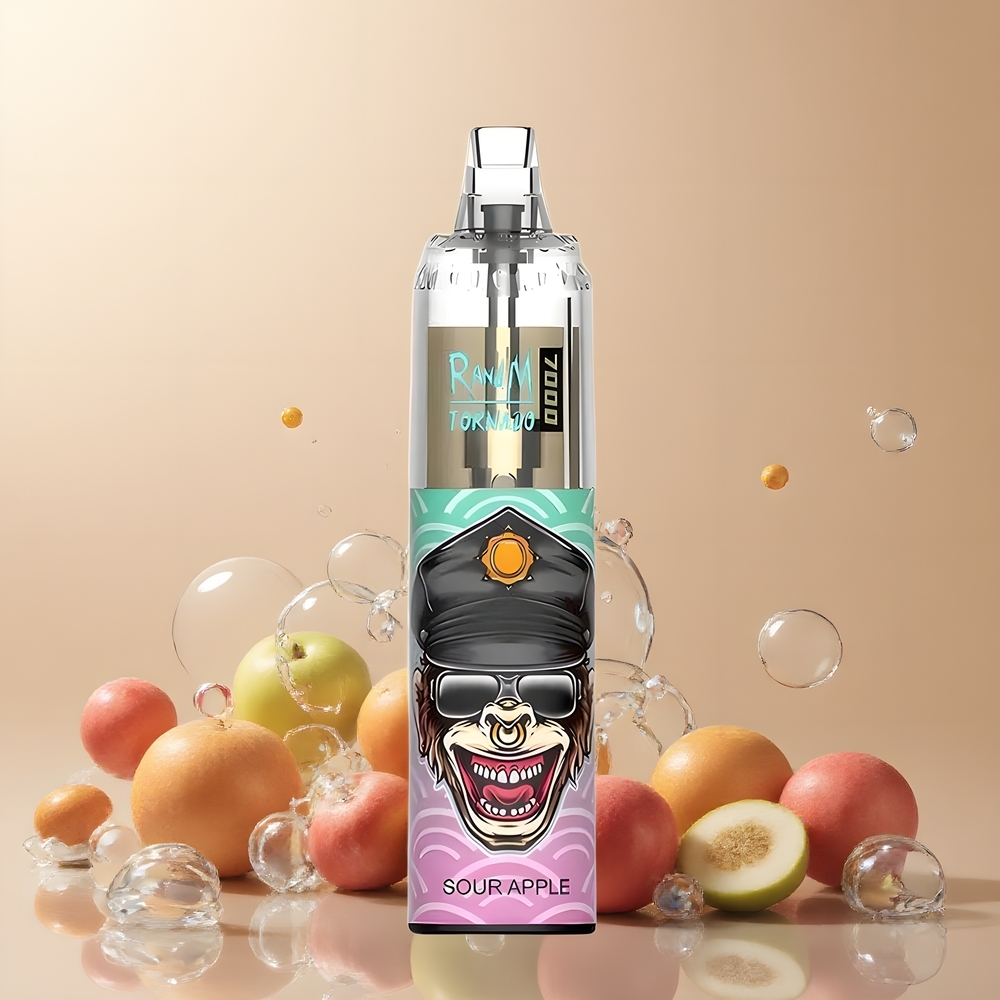 Fumot Tornado 7000 Disposable Vape Grossister Sverige – 7000 Puffar 14 ML E-vätska 850 MAH Batteri Mesh Coil Type-C Port RGB-Ljus Luftreglering