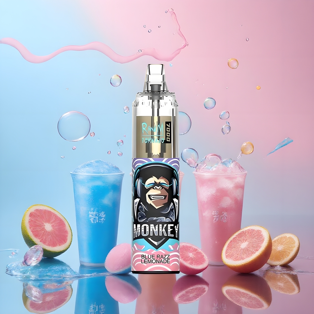 Fumot Tornado 7000 Disposable Vape Grossister Sverige – 7000 Puffar 14 ML E-vätska 850 MAH Batteri Mesh Coil Type-C Port RGB-belysning