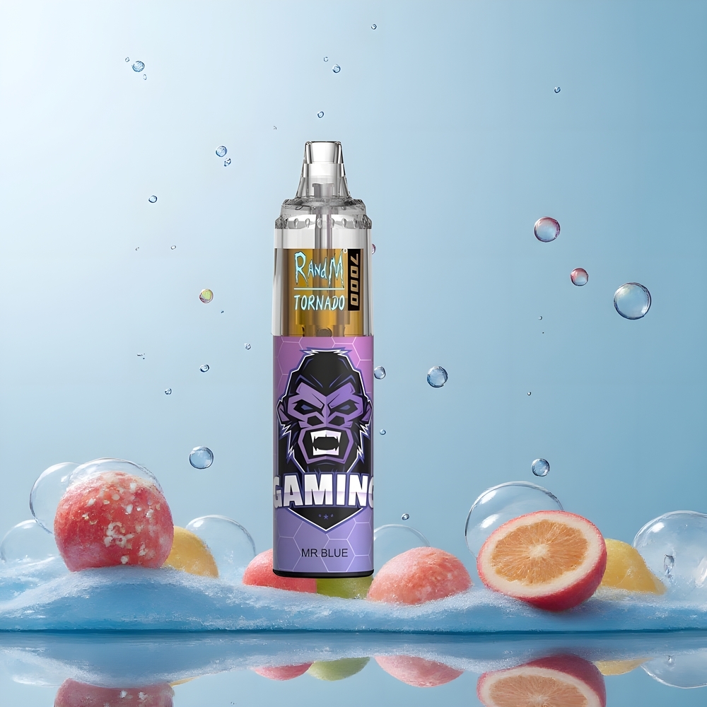 Fumot Tornado 7000 Disposable Vape Grossister Sverige – 7000 Puffar 14 ML E-vätska 850 MAH Batteri Mesh Coil Type-C Port RGB-ljus Luftjusterbar