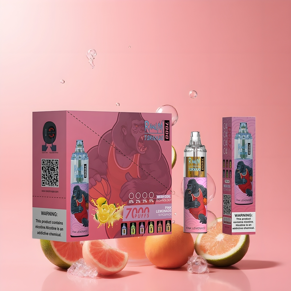 Fumot Tornado 7000 Grossister Sverige Disposable Vape – 7000 Puffar 14 ML E-vätska 850 MAH Batteri RGB-belysning Luftjustering