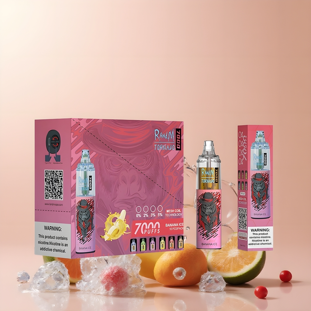Fumot Tornado 7000 Grossister Sverige – 14 ML E-liquid 850 MAH Battery Mesh Coil RGB Light Air-Adjustable