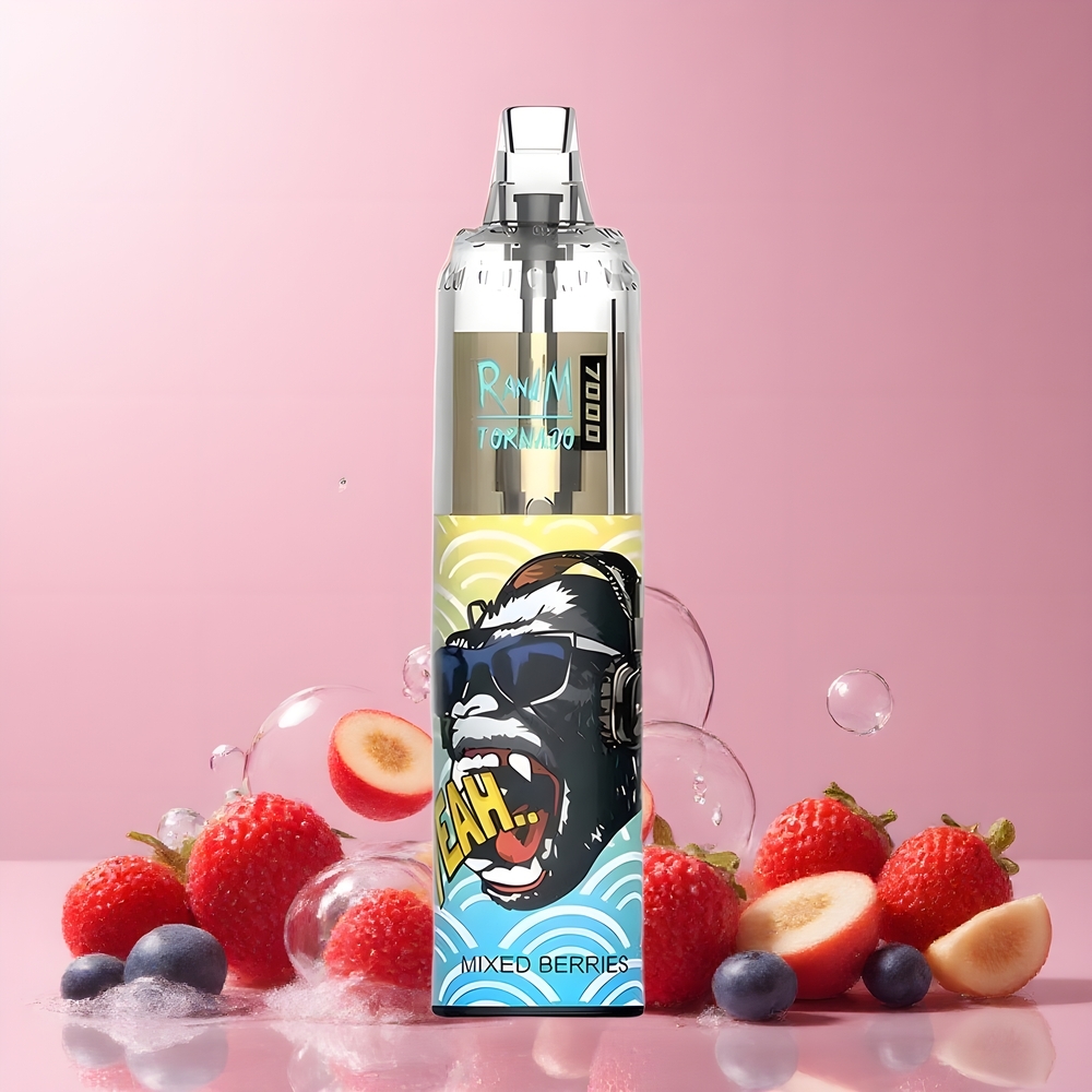 Fumot Tornado 7000 Grossister Sverige – 14 ML E-liquid 850 MAH Battery Mesh Coil Type-C Port RGB Light