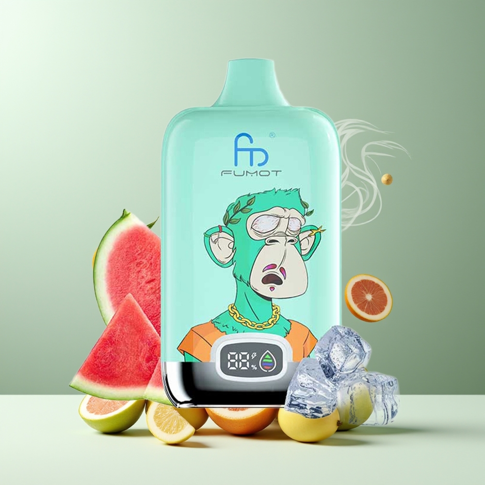 Fumot Tornado Digital Box 12000 Puffs grossister Sverige – 20ml E-Liquid 550mAh Mesh Coil Type-C Laddning