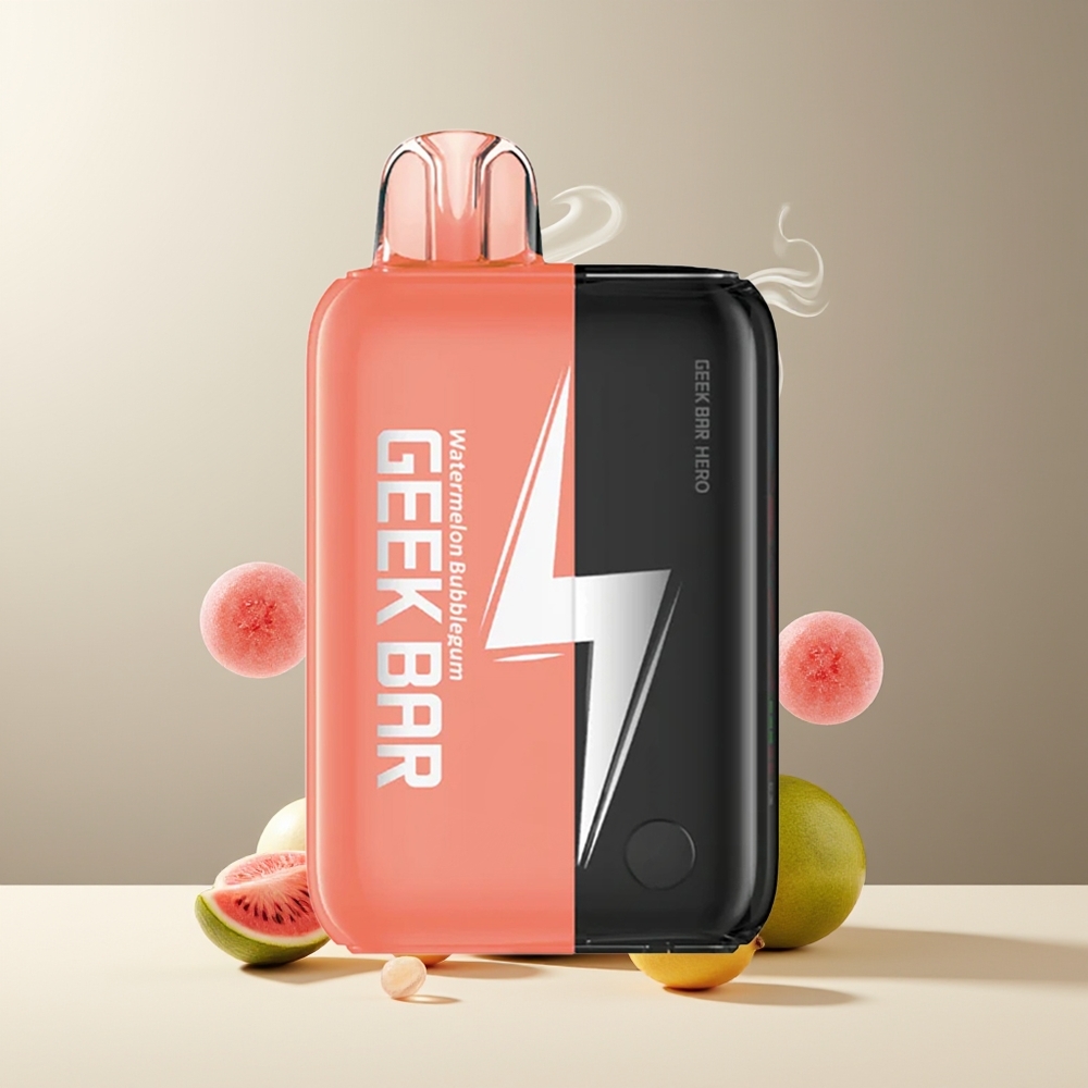 GEEK BAR Hero 20000 Puffs Engangs Vape grossister Sverige med 50 mg nikotin USB Type-C 1200 mAh batteri och Dual Mesh Coil