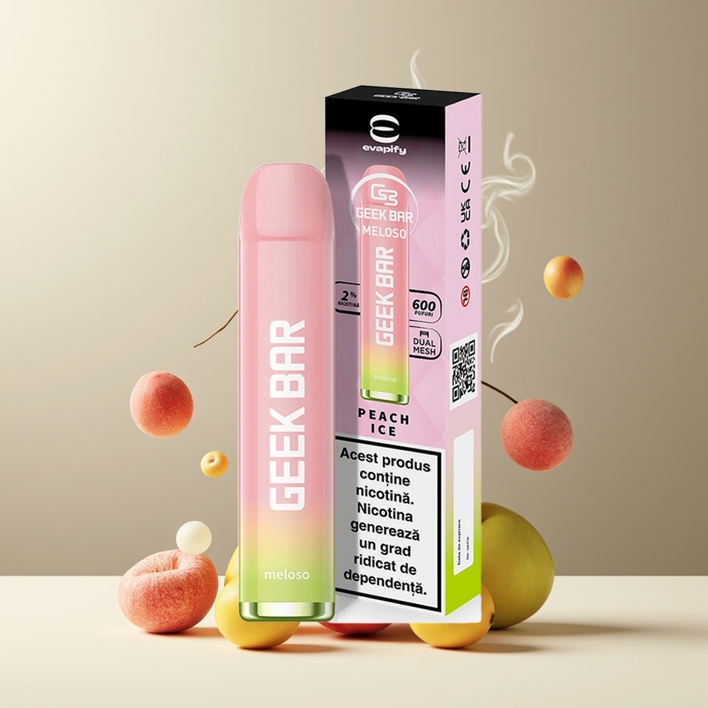 GEEK BAR Meloso 600 Puffs Engangs Vape 2ml 550mAh 20mg Nicotin grossister Sverige
