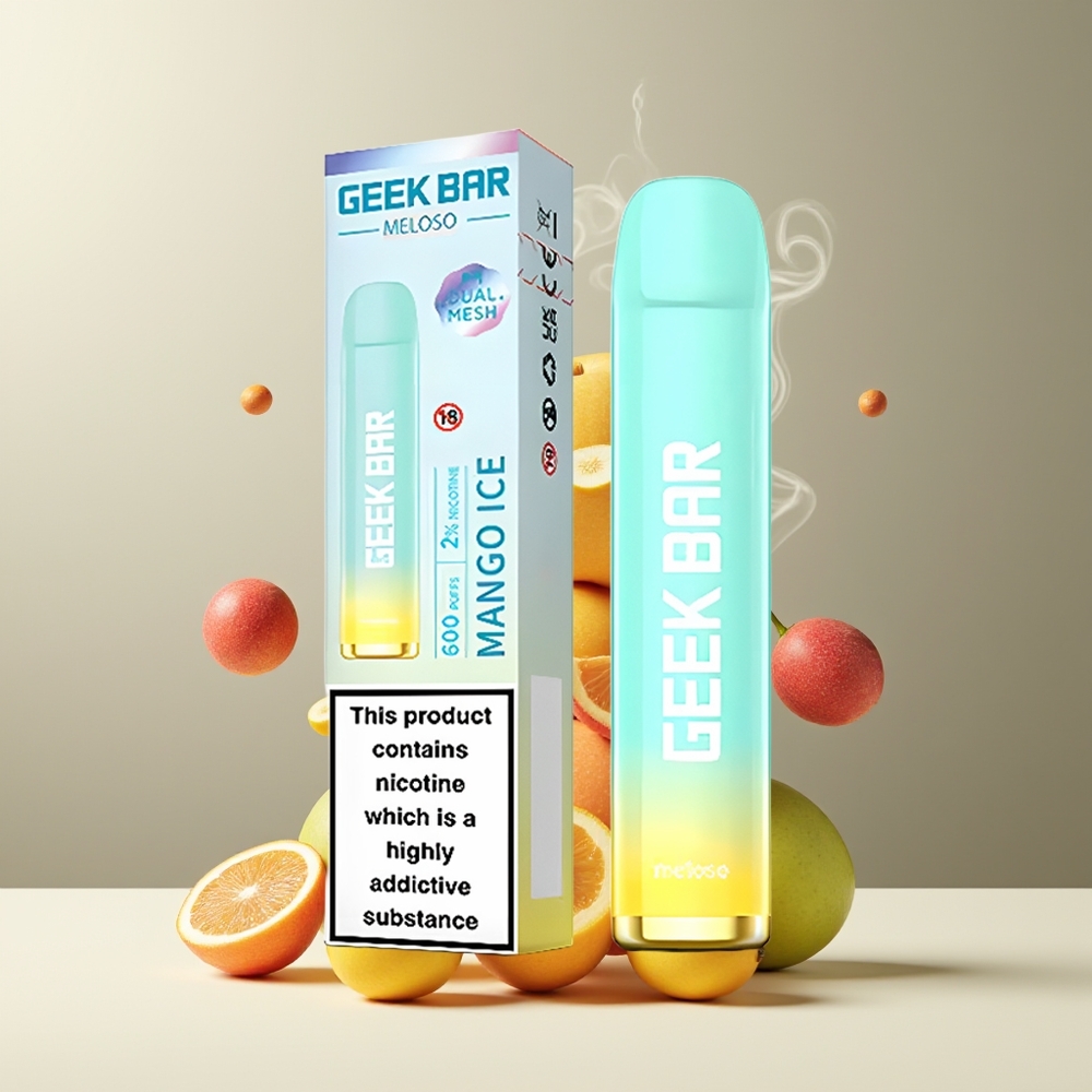 GEEK BAR Meloso 600 Puffs Engangs Vape 2ml 550mAh 20mg grossister Sverige Mangois
