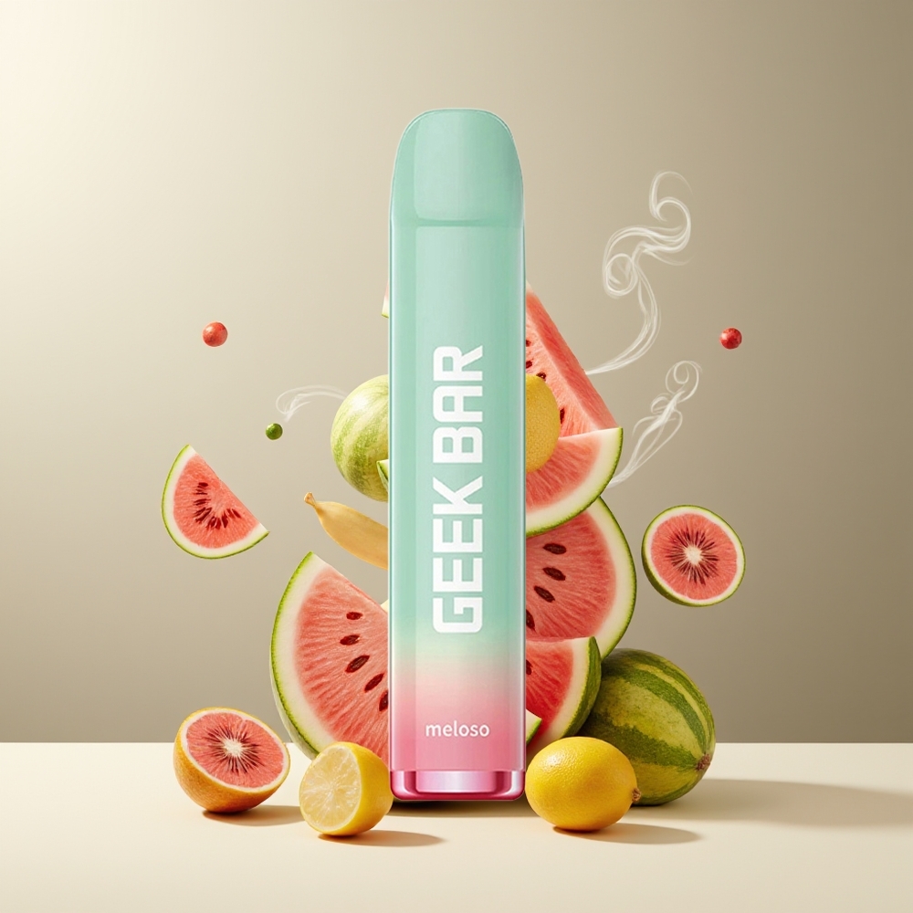 GEEK BAR Meloso 600 Puffs Engangs Vape 2ml 550mAh 20mg grossister Sverige Vandmelonis
