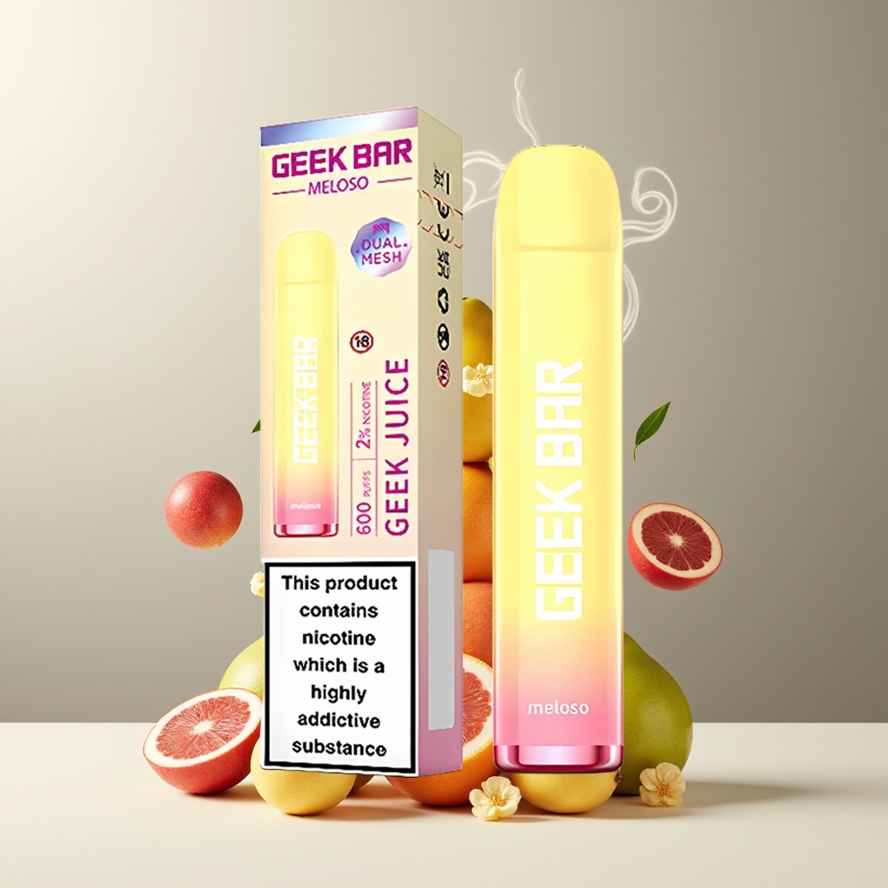GEEK BAR Meloso 600 Puffs Engangs Vape Grossister Sverige – 2ml 550mAh 20mg Nikotin