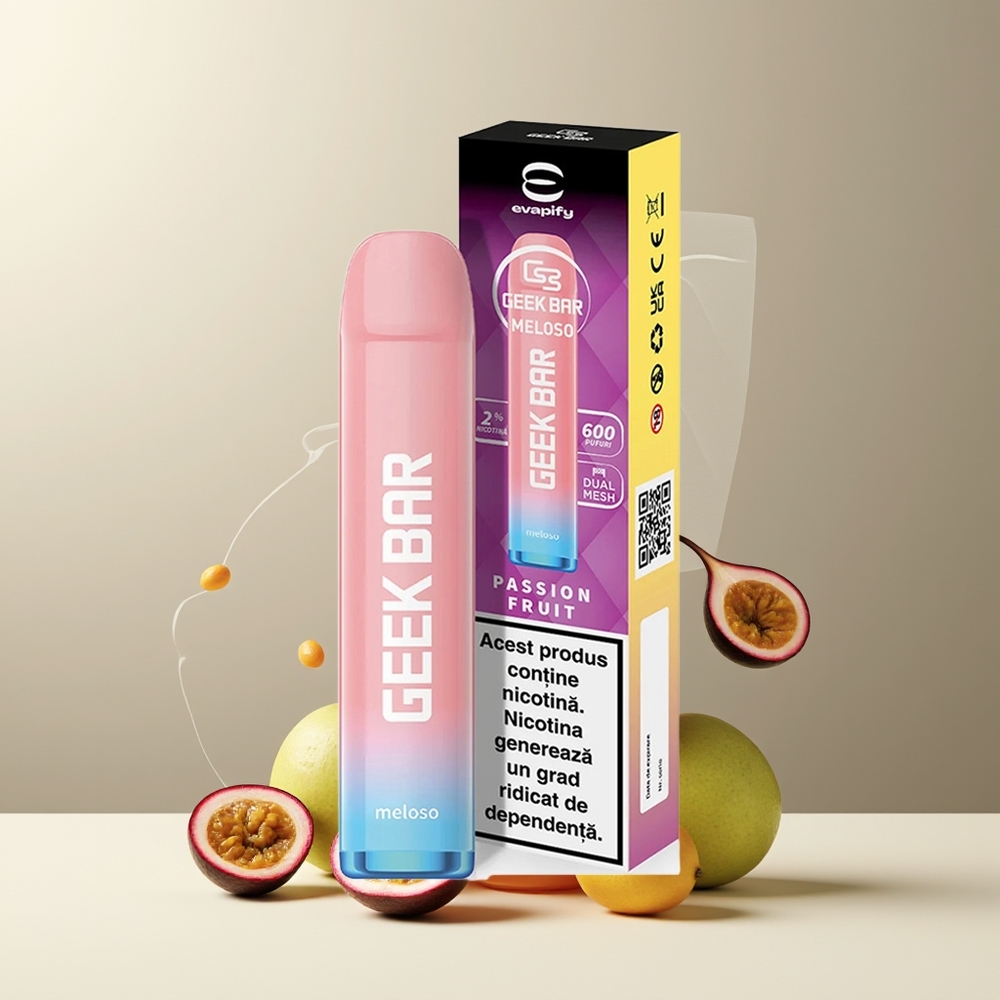 GEEK BAR Meloso 600 Puffs Grossister Sverige Engangs Vape – 2ml 550mAh 600 puffar 20mg nikotin