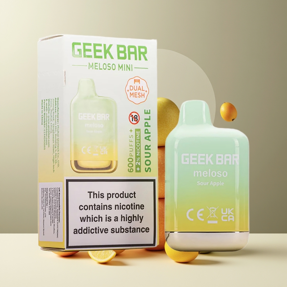 GEEK BAR Meloso Mini 600 Puffs 2ml 20mg salt nicotine grossister Sverige