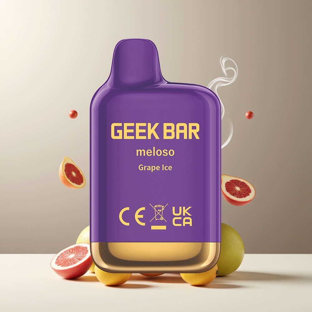 GEEK BAR Meloso Mini 600 Puffs 550mAh 2ml 20mg Salt Nikotin Dual Mesh Auto Draw Grossister Sverige