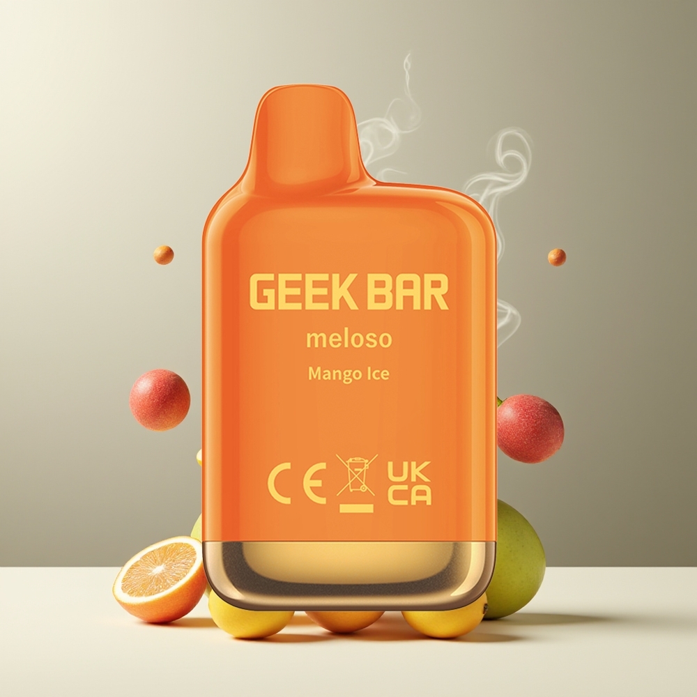 GEEK BAR Meloso Mini 600 Puffs Engangs Vape 550mAh 2ml 50VG/50PG Dual Mesh 20mg Salt Nikotin grossister Sverige