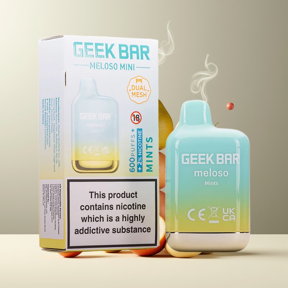 GEEK BAR Meloso Mini 600 Puffs Engangs Vape – 550mAh 2ml 20mg Salt Nicotine Grossister Sverige