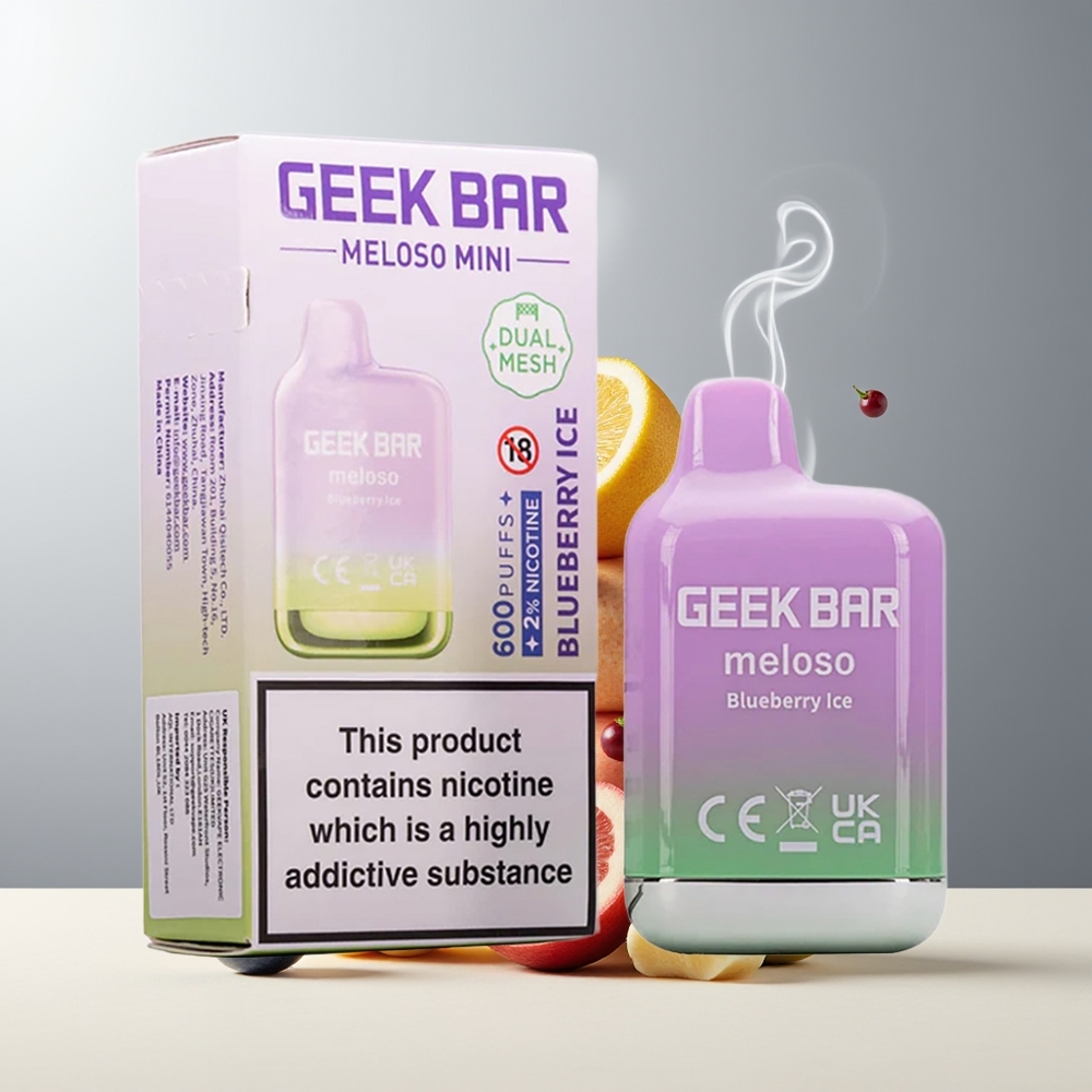 GEEK BAR Meloso Mini 600 Puffs Engangs Vape – 550mAh batteri 2ml e-vätska 20mg nikotin grossister Sverige