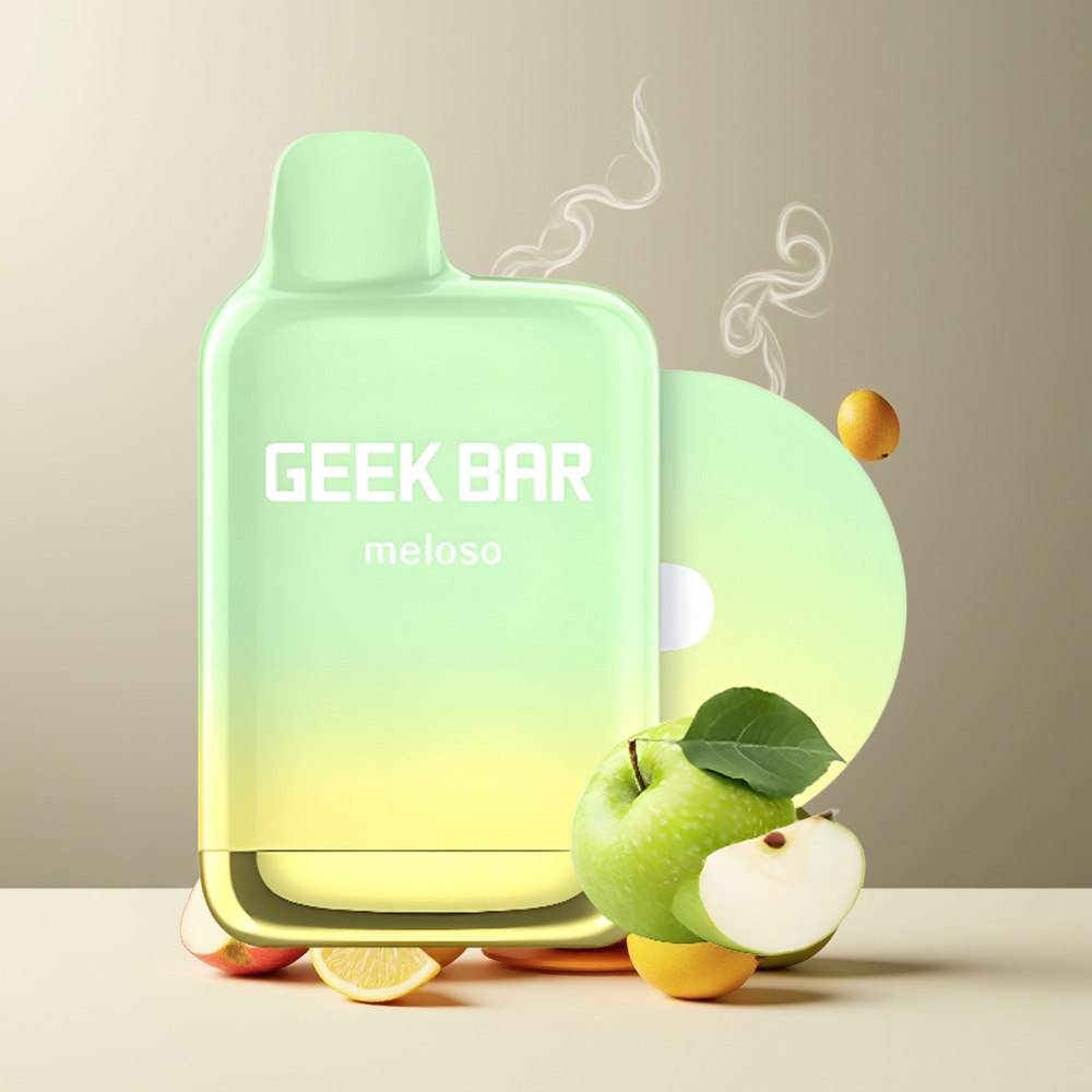 GEEK BAR Meloso Pro 4000 Puffs Engangs Vape 12ml Ejuice 2 Nikotin 600mAh Batteri Type-C Laddning Dual-Mesh Coil grossister Sverige