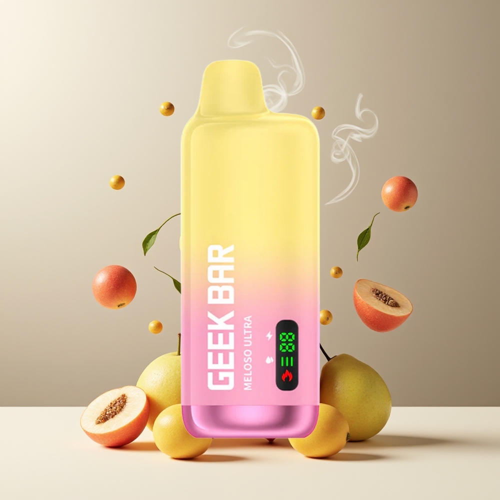 GEEK BAR Meloso Ultra 10000+ Puffs Engangs Vape grossister Sverige med 5 nikotin 630 mAh batteri  USB-C-laddning