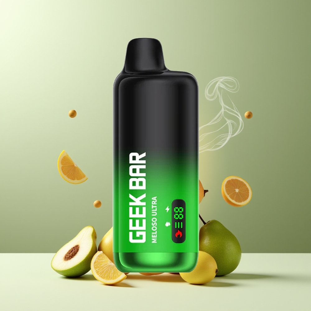 GEEK BAR Meloso Ultra 10000 Puffs Engangs Vape Grossister Sverige med 5 Nikotin 630 mAh Batteri  USB-C Laddning