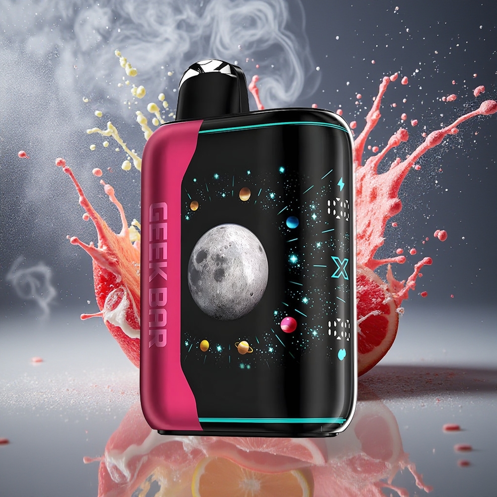 GEEK BAR Platinum Edition grossister Sverige – 25000 puffar Premium Matte Platinum Steel Finish 20mL E-Liquid 2 nikotin