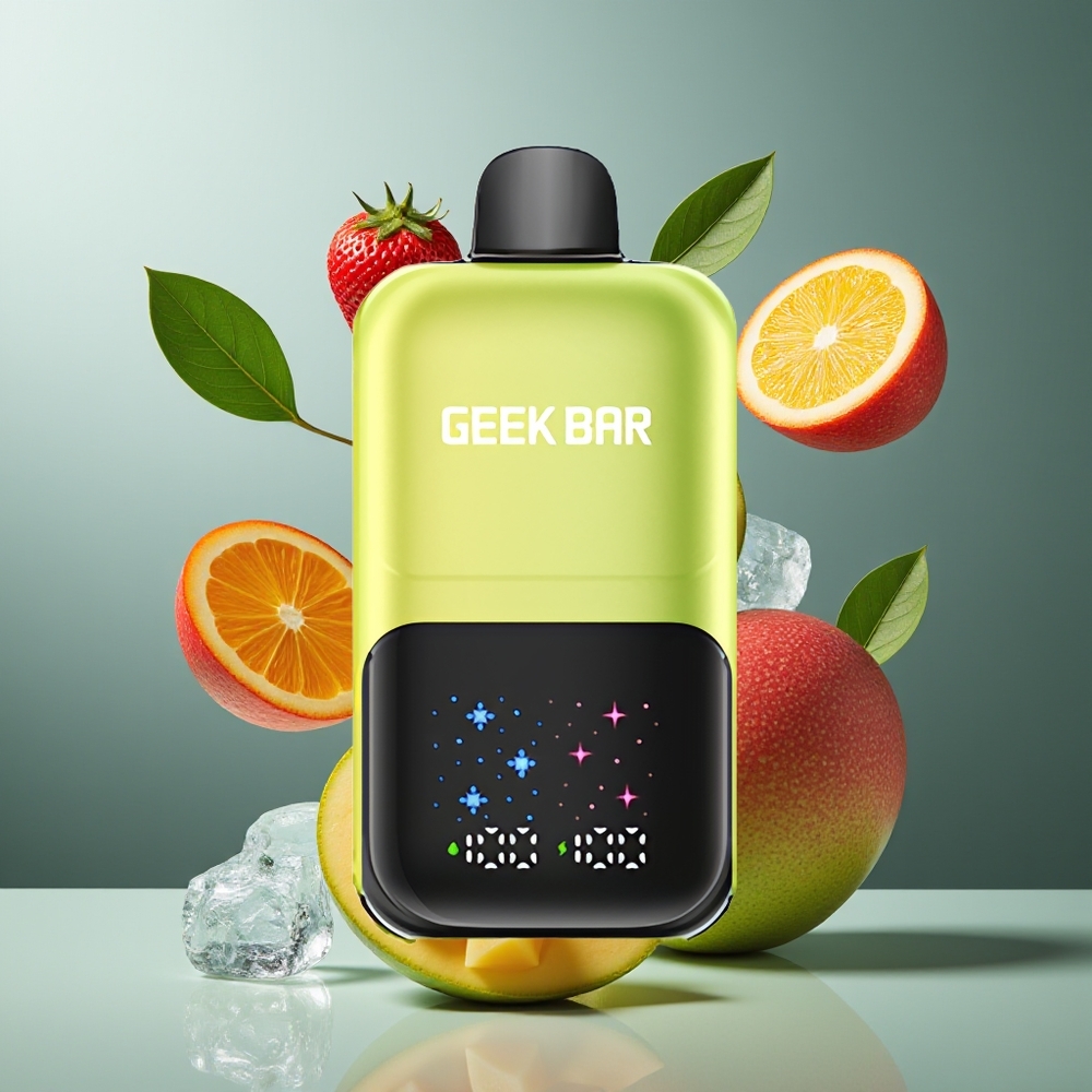 GEEKBAR 2GO 20ml 50000 Puffs Två serier Engångsvapepenna grossister Sverige med Interaktiv Stor Skärm 3-nivå Justerbar Smak/Kylning och 5 Nikotinsalt