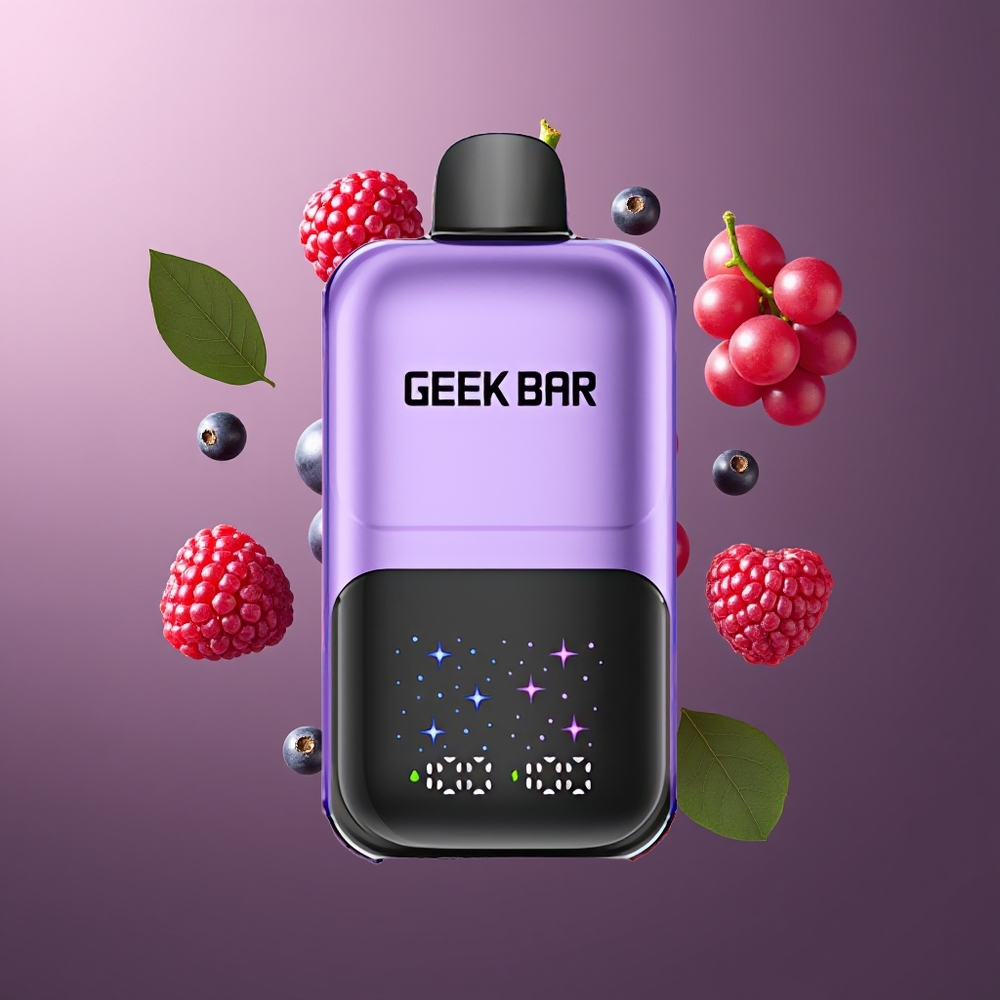 GEEKBAR 2GO 20ml 50000 Puffs Två serier Engångsvapepenna med 3-nivå Justerbar Smak/Kyla Interaktiv Stor Skärm och Grossister Sverige