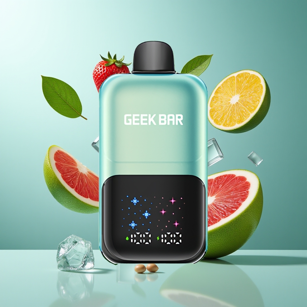 GEEKBAR 2GO Två serier 20ml 50000 Puffs Engångsvapepenna med Interaktiv Stor Skärm 3-stegs Justerbar Smak/Kyla  Laddningsbart Batteri grossister Sverige