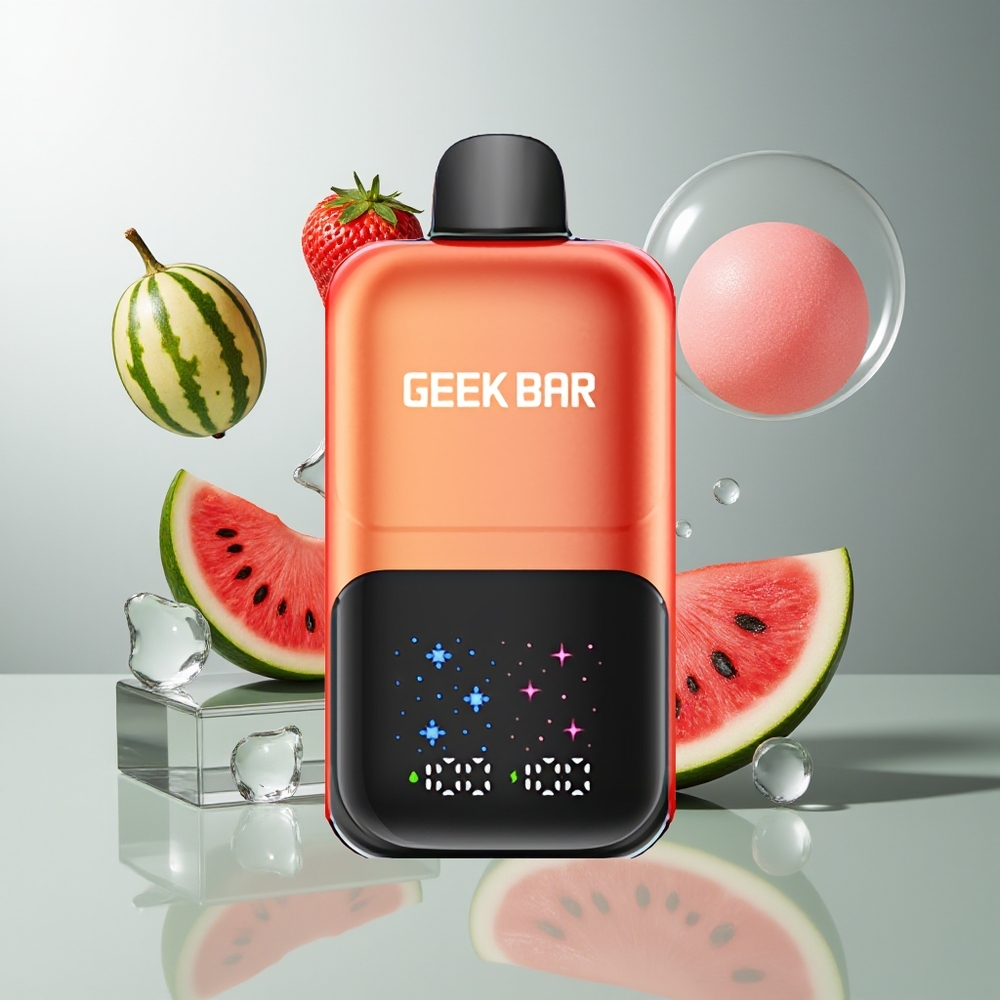 GEEKBAR 2GO Två serier 20ml 50000 Puffs Uppladdningsbar Engångsvapepenna med Interaktiv Stor Skärm  Justerbar Smak/Kyla grossister Sverige