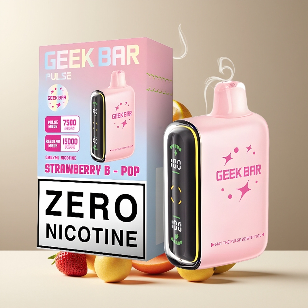 Geek Bar Pulse 15000 Puffs Grossister Sverige – 16ML E-Liquid 5 Nikotin Justerbar Luftflöde USB Type-C