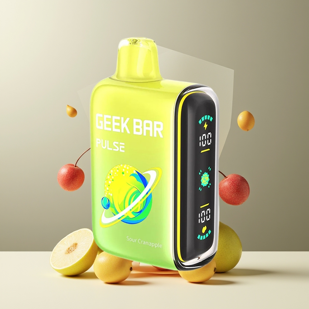 Geek Bar Pulse 15000 Puffs grossister Sverige med 16ML e-vätska 5 nikotin justerbar luftflöde och USB Type-C
