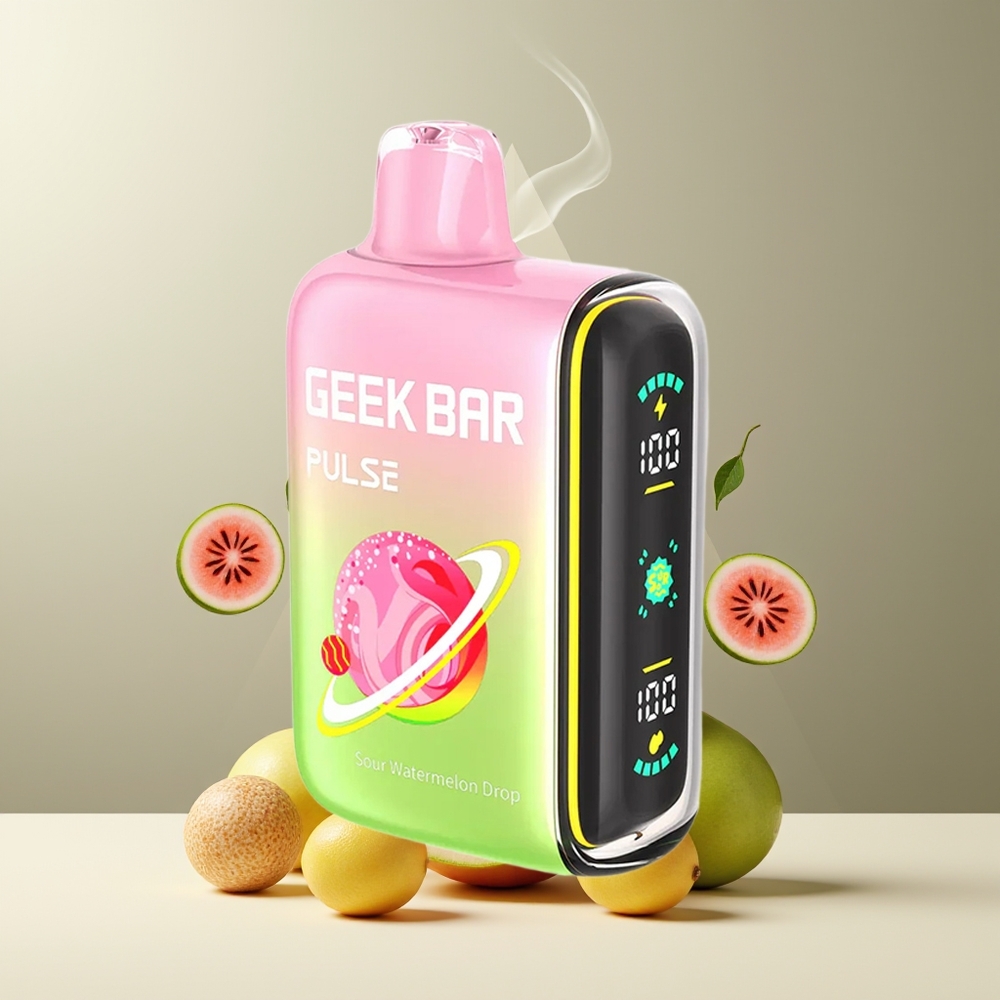 Geek Bar Pulse 15000 Puffs grossister Sverige med 16ML e-vätska 5 nikotin justerbar luftflöde och USB Type-C
