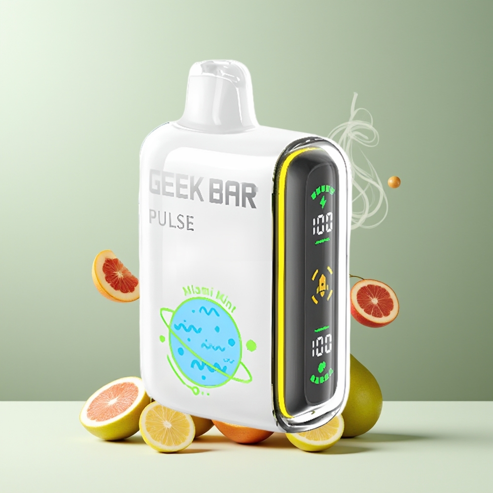 Geek Bar Pulse 15000 Puffs grossister Sverige med 16ML e-vätska 5 nikotin och USB Type-C-laddning