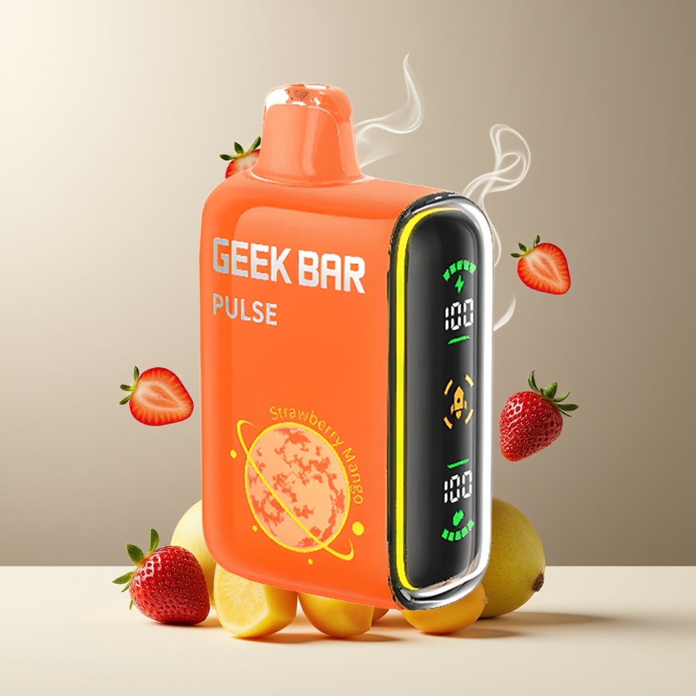 Geek Bar Pulse 15000 Puffs grossister Sverige med 16ML e-vätska 5 nikotin och USB Type-C-laddning