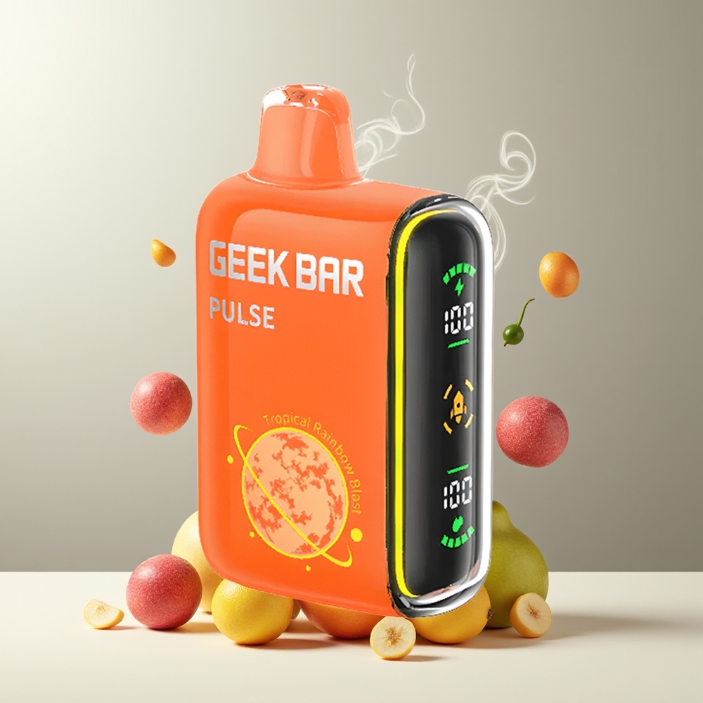 Geek Bar Pulse 15000 Puffs grossister Sverige med 16ML e-vätska 5 nikotin och USB Type-C-laddning