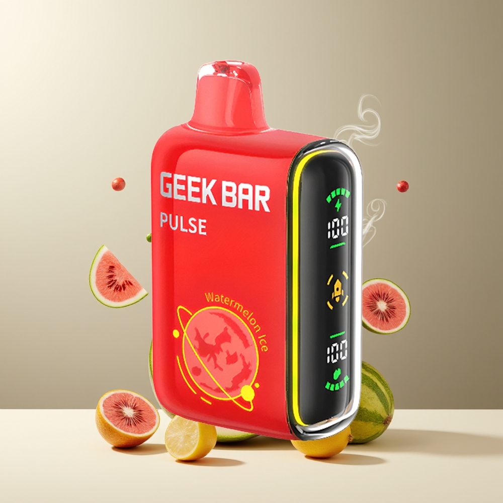 Geek Bar Pulse 15000 Puffs grossister Sverige med 16ML e-vätska 5 nikotin och USB Type-C-laddning
