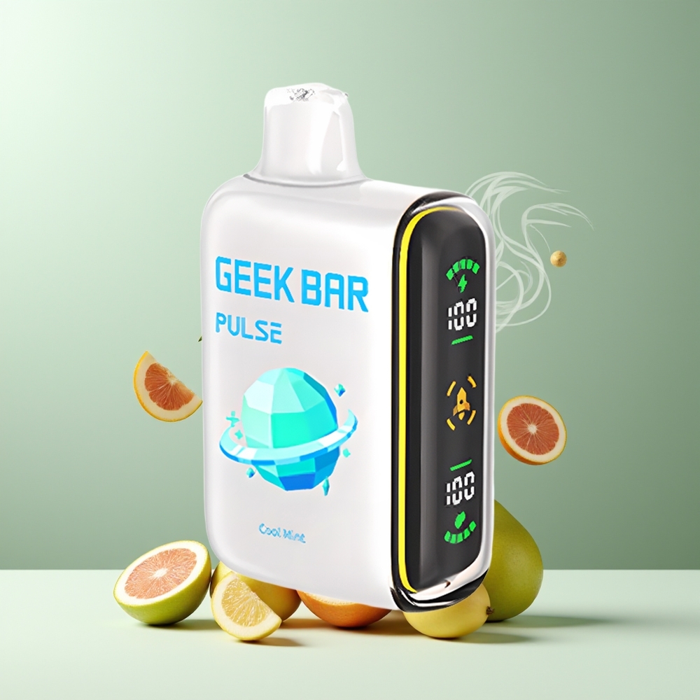 Geek Bar Pulse 15000 Puffs grossister Sverige med 16ML e-vätska 5 nikotin och USB Type-C-laddning