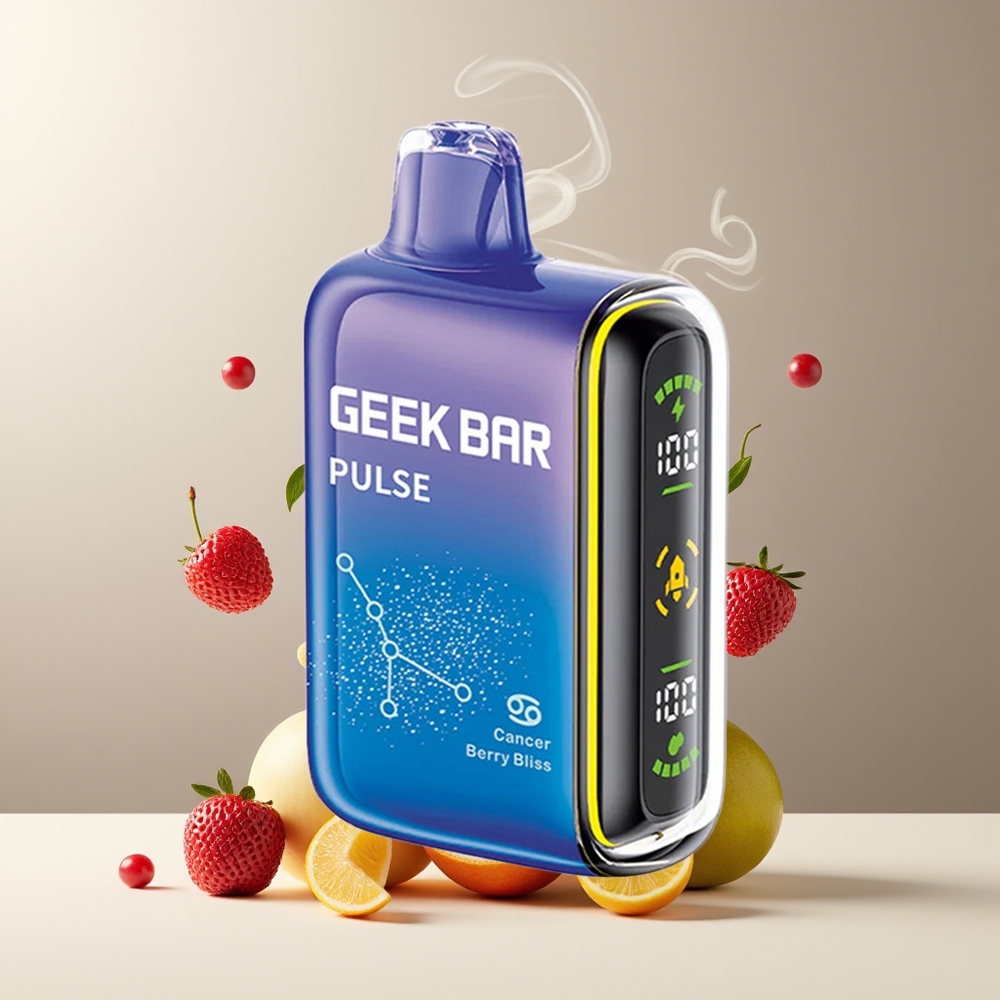 Geek Bar Pulse 15000 Puffs grossister Sverige – 16ML E-vätska 5 Nikotin Justerbar Luftflöde 650 mAh Batteri USB-C