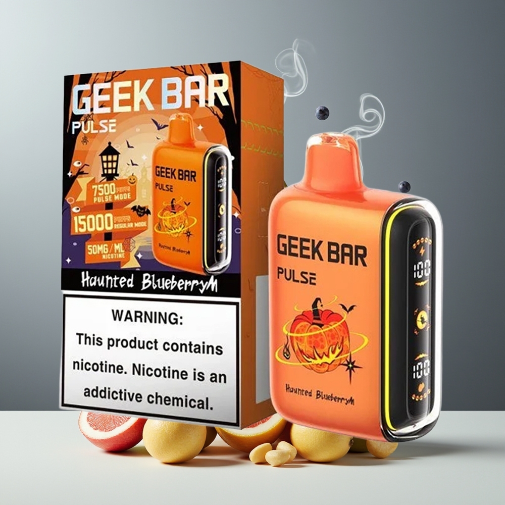 Geek Bar Pulse 15000 Puffs grossister Sverige – 16ML E-vätska 5 Nikotin Justerbar Luftflöde USB Type-C
